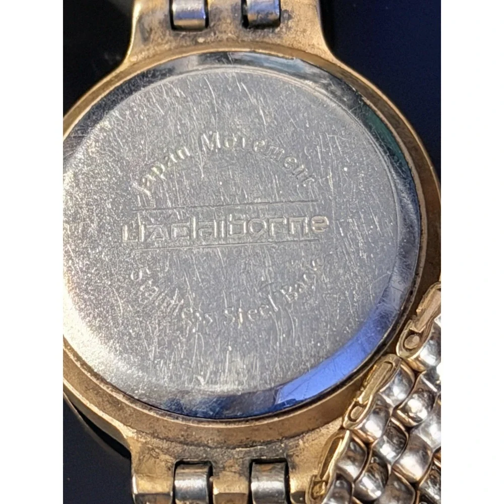 Liz Claiborne Women's Quartz Watch Gold Tone Two-Tone‎ For Parts/Repair